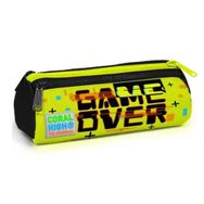 Coral High 22028 Kids Siyah Neon Sarı Game Over Desenli Üç Bölmeli Kalemlik