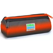 Coral High 22048 Kids Gri Turuncu Renk Geçişli Üç Bölmeli Kalem Çantası