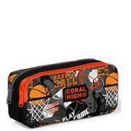 Coral High 22164 Kids Aiyah Gri Basketbol Desenli Iki Bölmeli Kalem Çantası