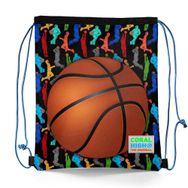 Coral High 22458 Kids Siyah Basketbol Toplu Ipli Büzgülü Sırt Çantası