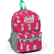 Coral High 23332 Kids Neon Mercan Alpaka Desenli Iki Bölmeli Yuva Sırt Okul Çantası