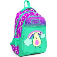 Coral High 23491 Kids Su Yeşili Pembe Üç Bölmeli Okul Çantası