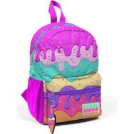 Coral High 23531 Minik Pembe Rengarenk Dondurma Desenli Iki Bölmeli Yuva Sırt Çantası