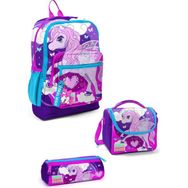 Coral High 23708 Kids Mor Pembe Unicorn Desenli 3’lü Okul Çanta Seti