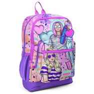 Coral High 23755 Pembe Mor Renk Fashion Girl Desenli Dört Bölmeli Okul Sırt Çantası