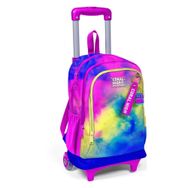 Coral High 23957 Kids Renkli Batik Desenli Üç Bölmeli Çekçekli Okul Sırt Çantası