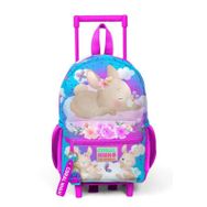 Coral High 24036 K120.1 Minik Yuva Çekçekli Sırt Çantası Mavi Pembe Tavşan Desenli Iki Bölmeli