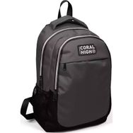Coral High 24307 K118.1 Kids Koyu Gri Üç Bölmeli Usb Şarjlı Kulaklık Çıkışlı Sırt Çantası