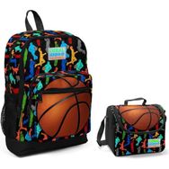 Coral High Basketbol Erkek Çocuk Ilkokul ve Beslenme Seti - Basketbol Baskılı Okul Çantası