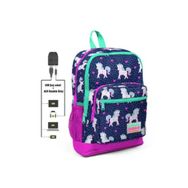Coral High Kids Dört Gözlü Kız Çocuk İlkokul Kuğu Desenli Usb+aux Soketli Okul Çantası