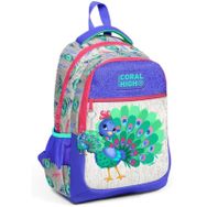 Coral High Kız Çocuk Ilkokul ve Ortaokul Sırt Çantası - Yeşil Tavuskuşu Okul Çantası