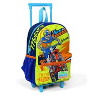 Coral High Minik Yuva Çekçekli Sırt Çantası Fosforlu Sarı Saks Motorsiklet Desenli Iki Bölmeli 24042 K120.1 Okul Çantası