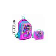 Coral High Pembe Sevimli Kız Çocuk Usb Soketli Kedi Okul ve Beslenme Çantası