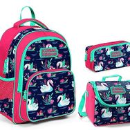 Coral High PZM1097 Kids Kız Çocuk Ilkokul Çanta Seti - Kuğular Okul Çantası