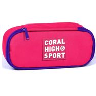 Coral High Sport Neon Mercan İç Bölmeli Oval Kalemlik