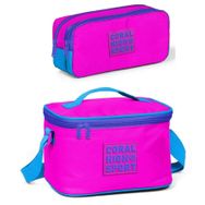 Coral High Sport Pembe Mavi Beslenme ve Kalem Çantası Okul Seti
