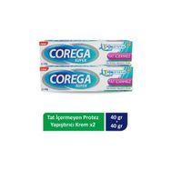 Corega 2x40 gr Tat İçermez Diş Protez Yapıştırıcı Krem