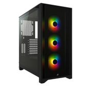Corsair CC-9011204-WW Icue 4000X RGB Siyah Temperli Cam Yan Panel Mid Tower Bilgisayar Kasası
