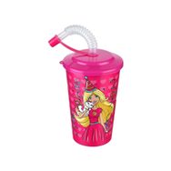 Cosiness Barbie Kapakli 400 ml Pipetli Bardak