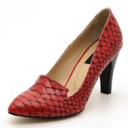 Costo Shoes 1952 Kırmızı Anakonda Kadın Topuklu Ayakkabı
