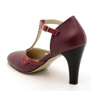 Costo Shoes 2017 Bordo Cilt Büyük Numara Kadın Ayakkabısı