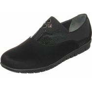Costo Shoes DRL7033 Siyah Süet Gündelik Rahat Geniş Kalıp 4 Mevsim Büyükl Numara Kadın Ayakkabısı