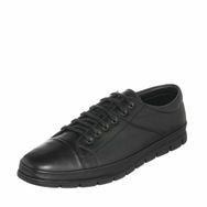 Costo Shoes EU1840 Siyah Deri 4 Mevsim Büyük Numara Üst Kalite Erkek Ayakkabısı