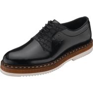 Costo Shoes GS4138 Siyah Açma Deri Eva taban Rahat Hafif Geniş Kalıp Premıum Serisi Büyük Numara Erkek Ayakkabı