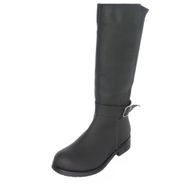 Costo Shoes K1011-2 Siyah Yağlı Nubuk Streç Büyük Numara Kadın Çizme