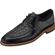 Costo Shoes P20213 Siyah Açma Timsah Baskılı Deri Üst Kalite Erkek Deri Ayakkabı