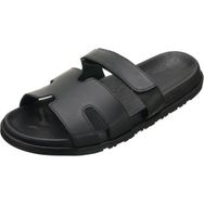 Costo Shoes PAŞA108 Siyah Dana Derisi Erkek Sandalet Terlik Dana Derisi Rahat Kalıp Şık Tasarım - Siyah Deri