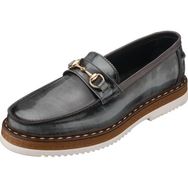 Costo Shoes SNM1910 Gri Açma Deri Eva Rahat Hafif Taban Giydirimi Rahat Geniş Kalıp Özel Seri El İşçiliği Erkek Ayakkabı