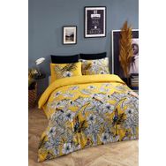 Cote Blanc Peroquet %100 Pamuk Ranforce 200x220 cm Sarı Çift Kişilik Nevresim Takımı