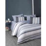 Cotton Box Agahta Gri Line Çift Kişilik 200x220 cm Nevresim Takımı