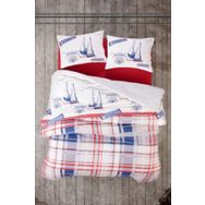 Cotton Box Alesta Bordo Maritime Çift Kişilik Nevresim Takımı