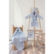 Cotton Box Bear Baby Mavi Bebek Bornoz Seti