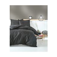 Cotton Box Çift Kişilik Saten Elegante Stripe Antrasit Nevresim Takımı