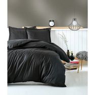 Cotton Box Çift Kişilik Saten Elegante Stripe Siyah Nevresim Takımı