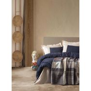 Cotton Box Clement Comfy Battaniyeli Lacivert Tek Kişilik Nevresim Takımı