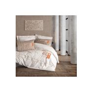 Cotton Box Cool Mood Nakışlı Ranforce Çift Kişilik Kahve Nevresim Takımı