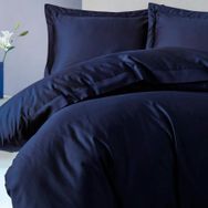 Cotton Box Elegant Lacivert Saten Çift Kişilik Nevresim Takımı