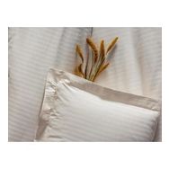 Cotton Box Elegante Stripe Ekru Çift Kişilik Saten Nevresim Takımı