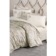 Cotton Box Elite Beatrix Bej Saten Çift Kişilik 200x220 cm Nevresim Takımı