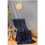 Cotton Box Emboss Lacivert Çift Kişilik Battaniye