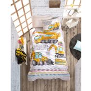 Cotton Box Junior Track Turkuaz Lastikli Çarşaflı Tek Kişilik Nevresim Takımı