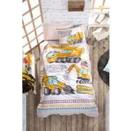 Cotton Box Junior Track Turkuaz Lastikli Çarşaflı Tek Kişilik Nevresim Takımı
