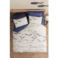 Cotton Box Maritime Larum Lacivert Çift Kişilik Nevresim Takımı