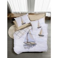 Cotton Box Maritime Wind Bej Tek Kişilik Nevresim Takımı