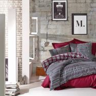 Cotton Box Masculine Jonas Bordo Çift Kişilik Nevresim Takımı