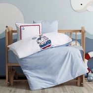 Cotton Box Miniyo Mavi Punch Nakışlı Bebek Nevresim Takımı